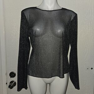 Victoria's Secret Black Long Sleeve Blouse